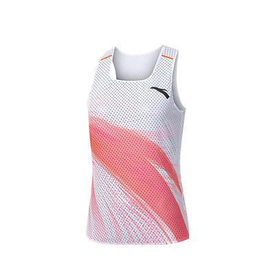Colete Sem Mangas Casual Versátil Confortável Perna Reta Tops Femininos Vermelho-Fluorescente Estampado 162445101-1