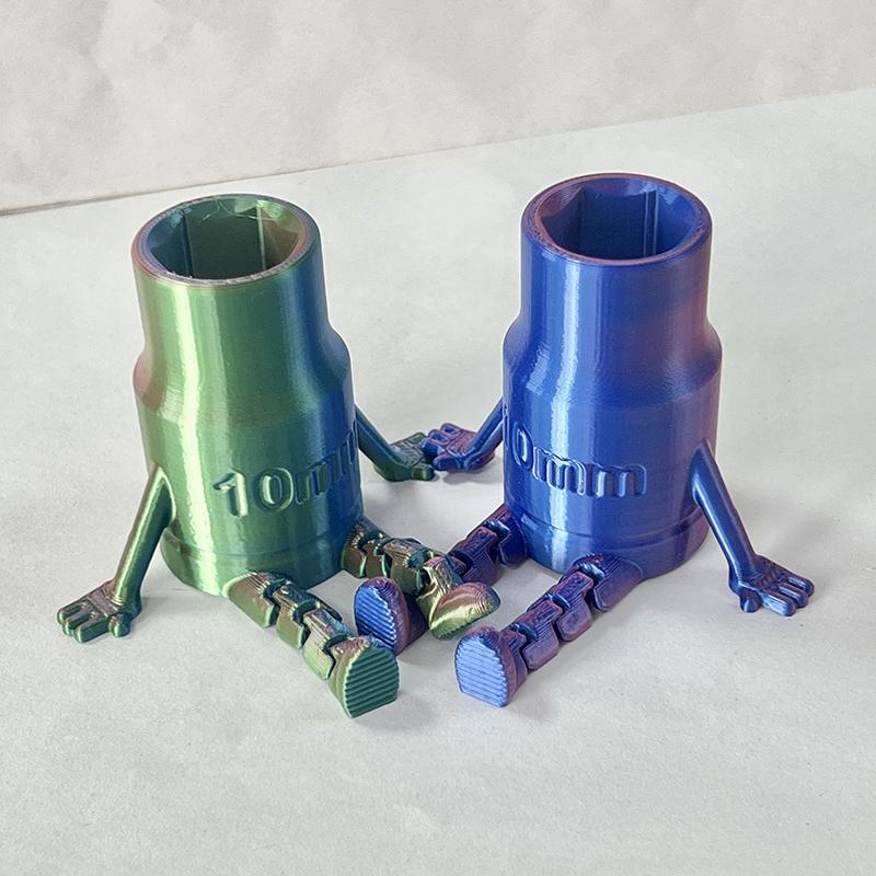3D Printed 10Mm Socket With Articulated Legs Display Fidget Toy Ideal For Mechanics And Diy Enthusiasts Novelty Gift Desk Decor
