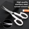 Warped Head Stainless Steel Curved Nail Cuticle Manicure Scissor Set Multi-Purpose Pedicure Beauty Grooming Tool