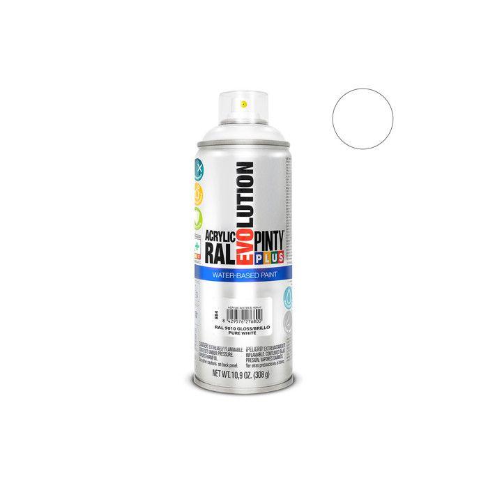 Peinture En Aérosol Pintyplus Evolution Water-based 520cc Ral 9010 Blanc Pur