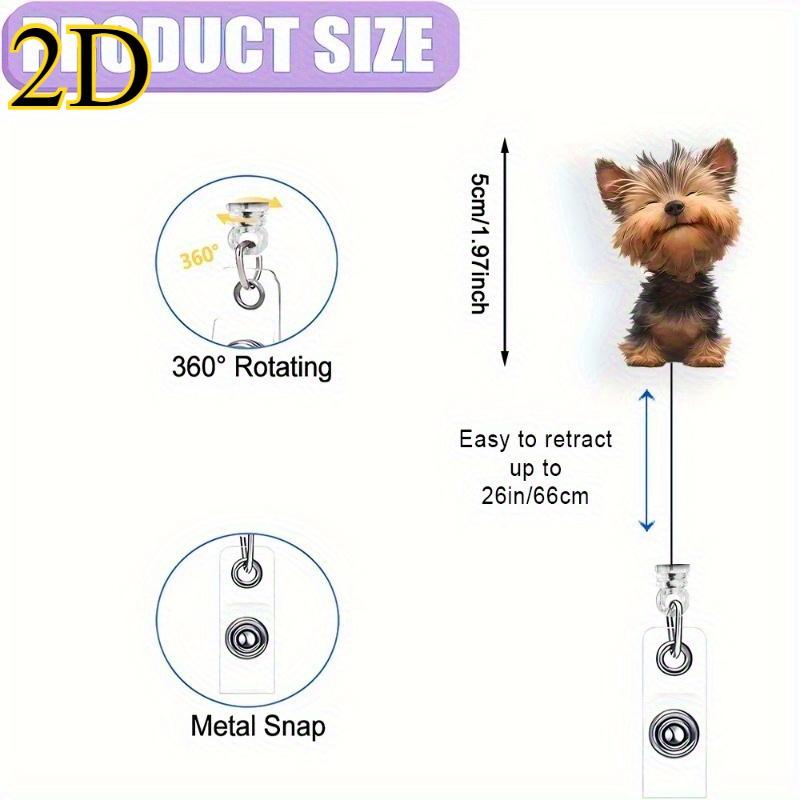 Fun Shape Badge Clip for medical, office, and education professionals. A great gift for dog lovers.