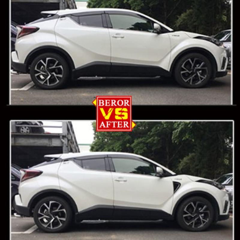 2Pcs Car Side Wing Air Flow Fender Grill Intake Vent Trim For Toyota CHR C-HR 2016-2018