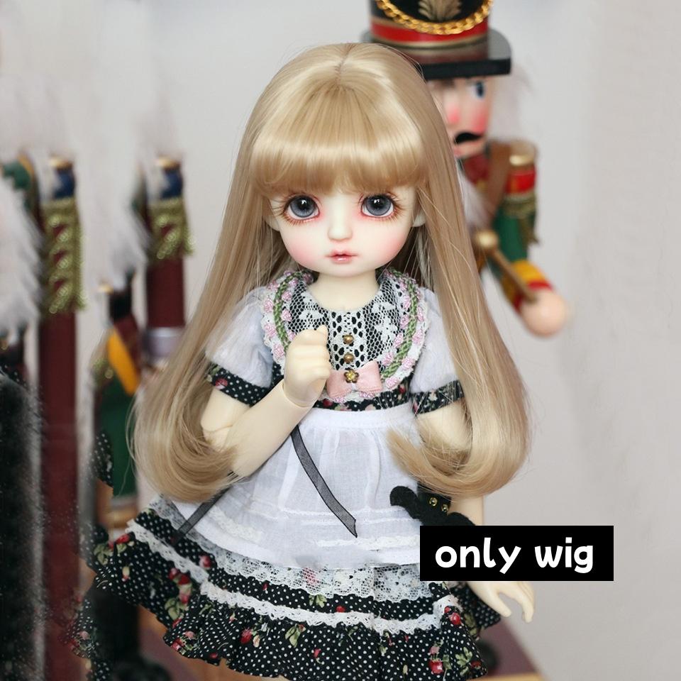Bjd 1/6 Panenka Paruky Doplňky Pro 30Cm Bjd Panenky Krátké/Dlouhé Vlasy Vysokoteplotní Vlákno 30Cm Bjd Panenka Vlasy Paruky Vlasové Doplňky