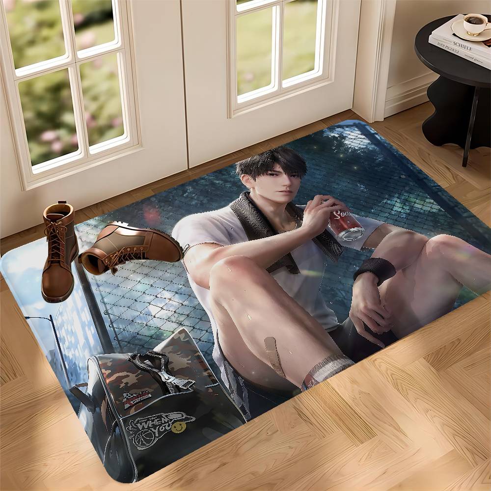 Game LOVE AND D-DEEPSPACE Floor Mat INS Style Soft Bedroom Floor House Laundry Room Mat Anti-skid Bedside Area Rugs