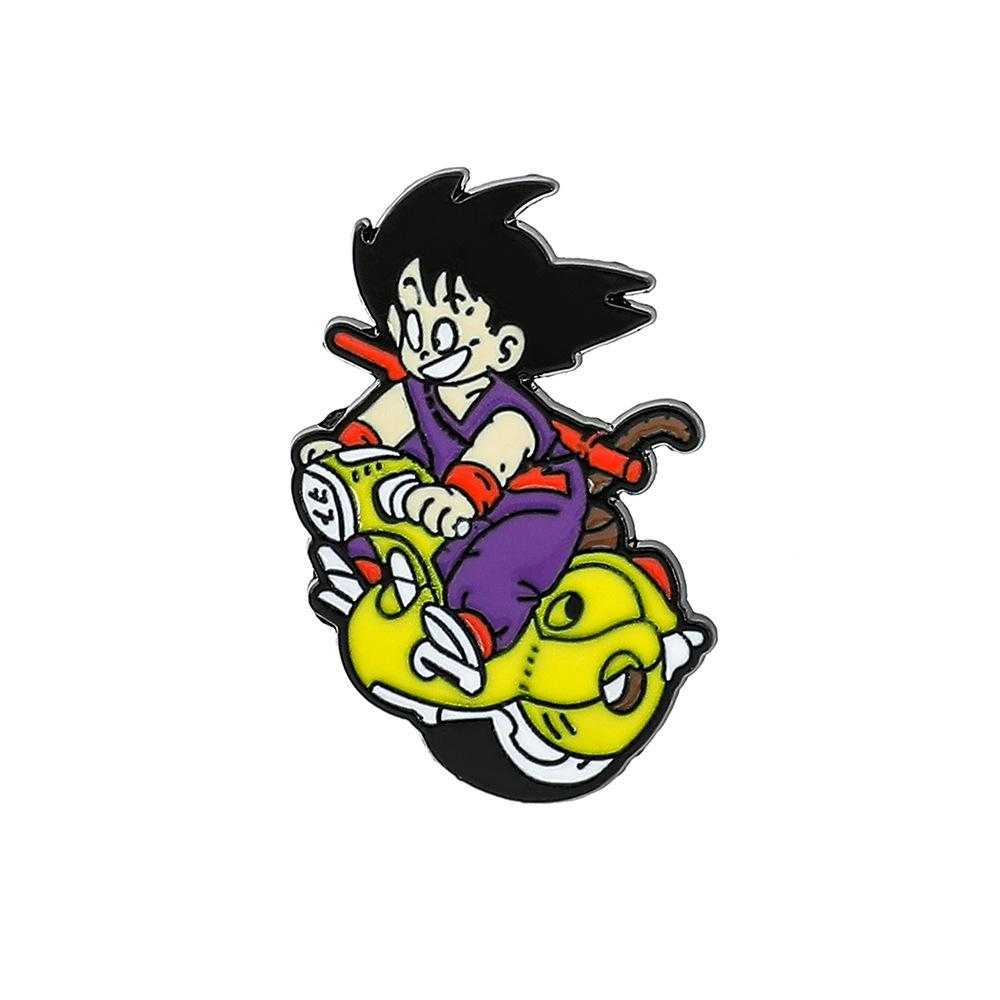 Dragon Ball Peripheral Japanese Cartoon Metal Brooch Pin Hat Clothing Alloy Paint Badge
