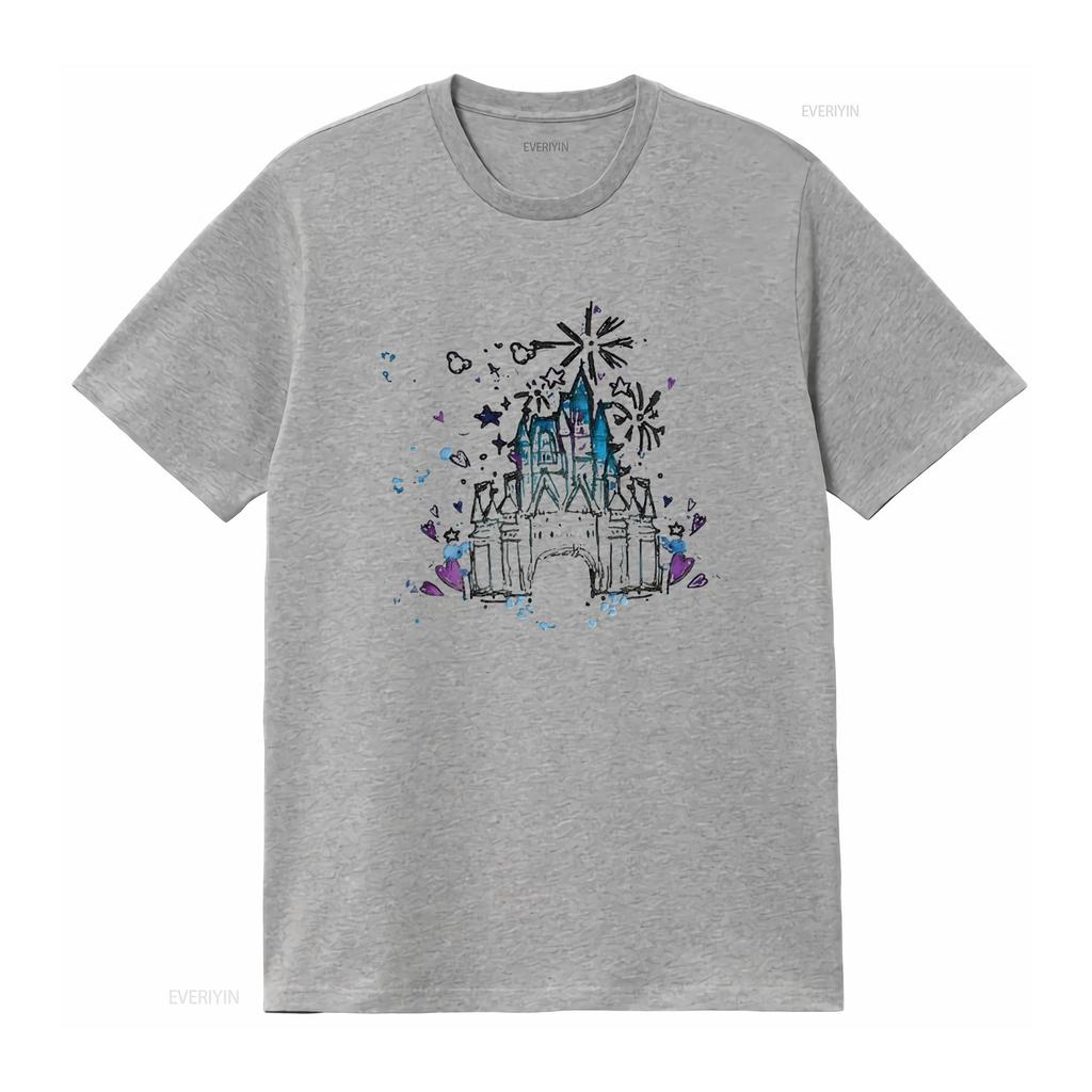 Magic Castle Women Cute Kingdom Shor Trendy Summer Tops for T Shirt with s vintage Washed Stylish homme fashion Slightly