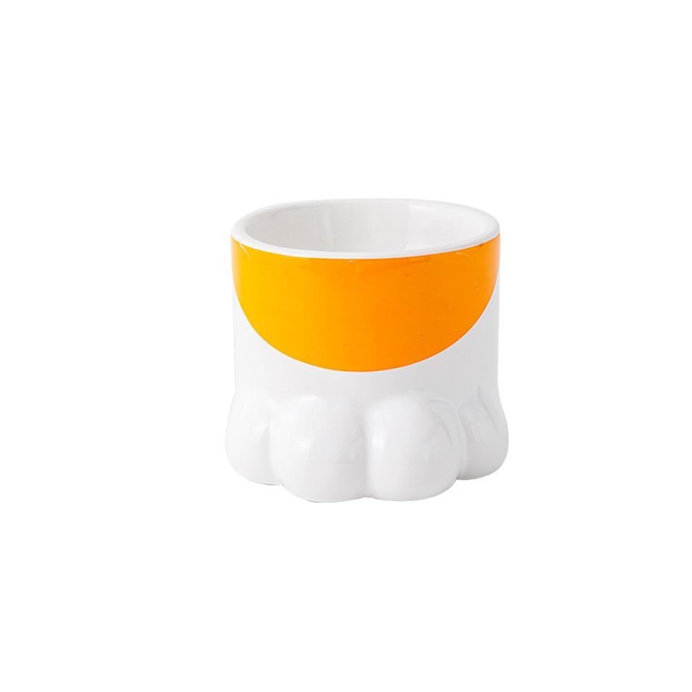 Slanted Mouth Ceramic Cat Bowl Large Capacity High Foot Bowl Drinking Bowl Water Bowl  Pet Feeding