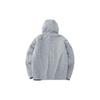 Anta Solid Color Logo Print Zip-Up Hooded Knit Jacket Men Jackets Gray 952247708-1