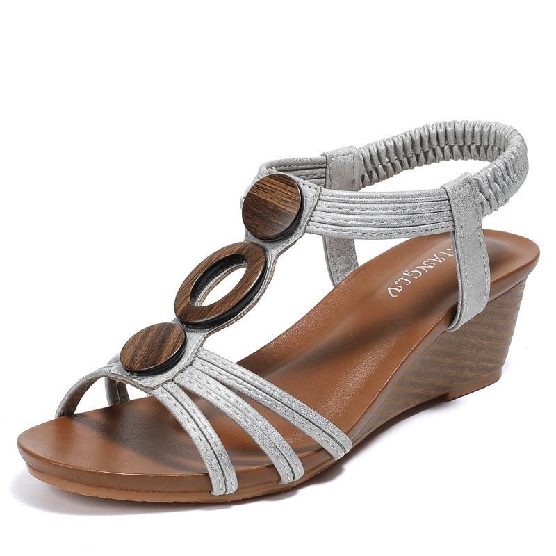 Slope Heel Sandals Women Fairy Vintage Fashion Fashion Bohemian Roman Shoes Women