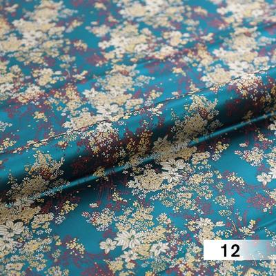 Tissu brocart chinois haute densité 100 x 75 cm, satin de soie, motif floral, pour couture, robe, cheongsam, kimono, patchwork