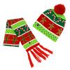 Cross-border Hot-selling Adult Winter Christmas Series Wool Hat LED Lighting Warm Knitted Hat Scarf Set Wholesale