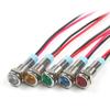 6mm 8mm 10mm 12mm Red White LED Indicator Pilot Light Signal Lamp Pilot Wires Switch Panel Mount