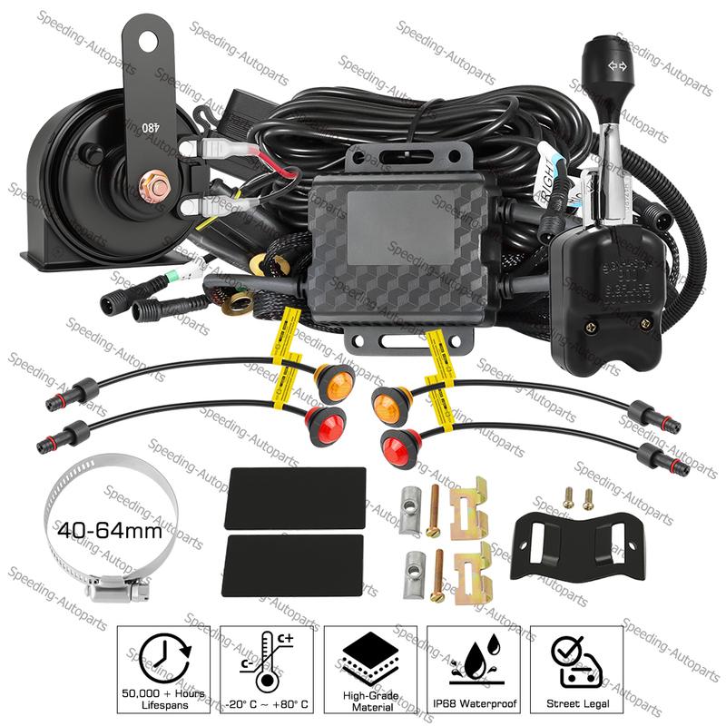 for CFMoto UForce U10 Pro/ Uforce U10 Pro XL UTV Turn Signal Kit 110dB Horn Pre-Wired Plug and Play UTV ATV Blinker Lever Switch