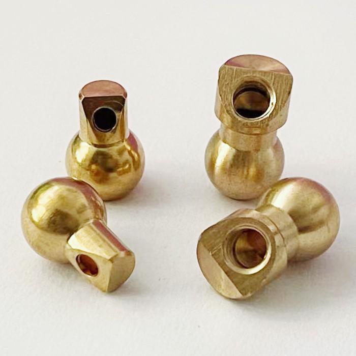 Brass Ball Head Water Spray Nozzle for CNC Machine Tool, Six-Axis Turret, Internal Cooling, Slant-Type Post