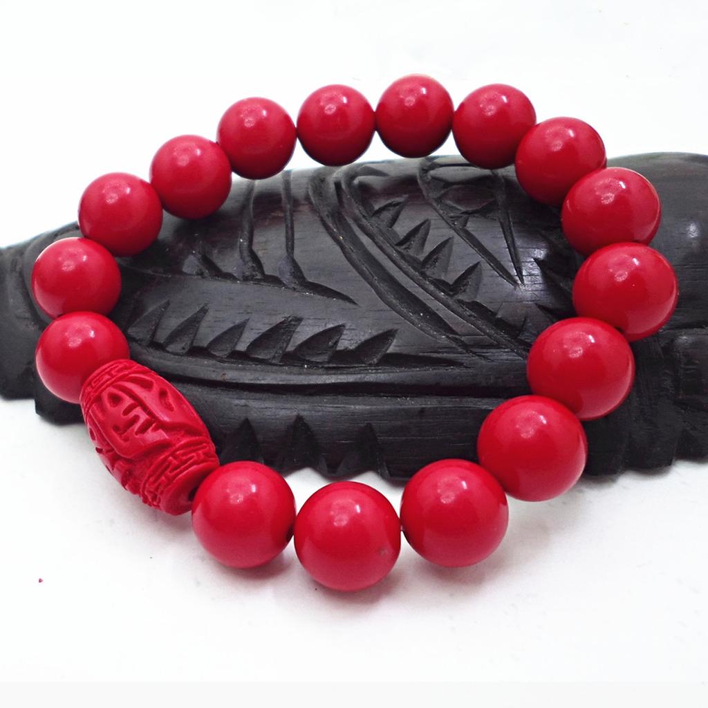 Cinnabar Cherry Pixiu Bracelet Birthday Red Cinnabar Bracelet Single Circle Women's DIY Jewelry Accessories Giveaway