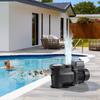 Zwembadpomp, 400W, 11.100 L/U Max. Debiet Enkele Snelheid Zwembadpomp, AC 220-240V, 3450 RPM, 10 m Max. Opvoerhoogte, met 24-Uurs Timer & Filtermand, voor