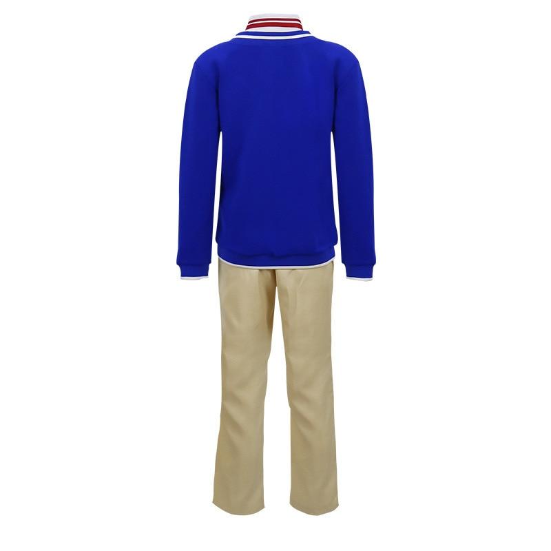 Anime Cosplay Costume WONDER EGG PRIORITY Sawaki Momoe Uniform Suit Campus Style Blue Knitted Top