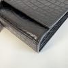 [Pre-Owned] Ysl Kate Silver Logo Chain Crocodile Pattern Embossed Glossy Calfskin Leather Tassel Crossbody Shoulder Bag Medium - Excellent #4O0005
