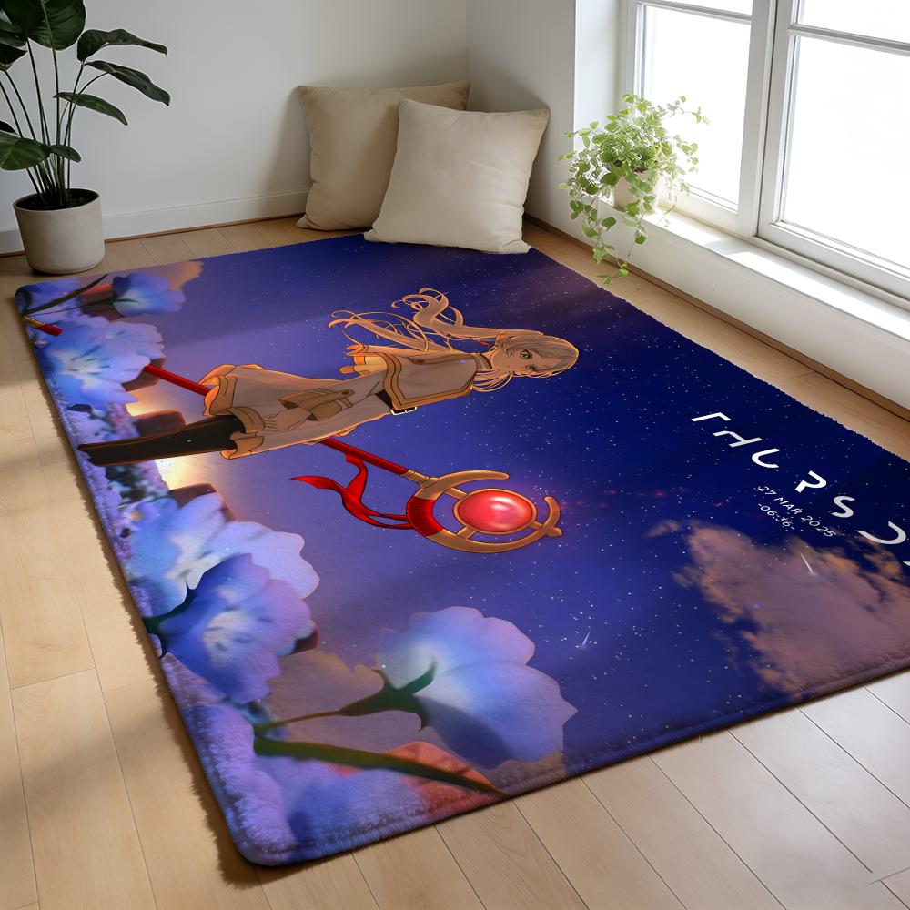 F-Frieren B-Beyond Journeyis End Floor Mat Soft Thick High Density Flannel Mat Non-Slip Absorbent Rug For Bathroom Bedroom Home