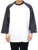 Big Sleeve Raglan USA and [Good Wear] 7/8 T-Shirt, Color, Cotton, Men's Women's (L, Charcoal)