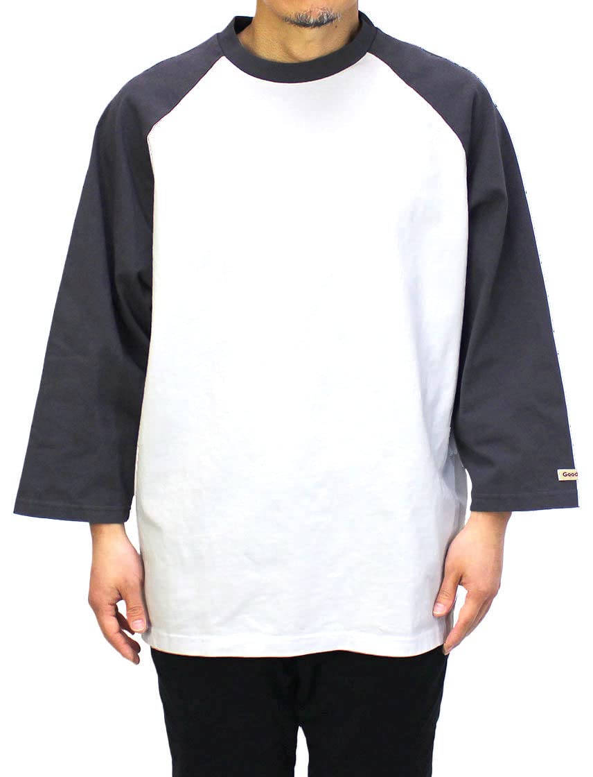 

Реглан с широким рукавом США и [Good Wear] футболка 7/8, цвет, хлопок, мужская женская (L, древесный уголь)