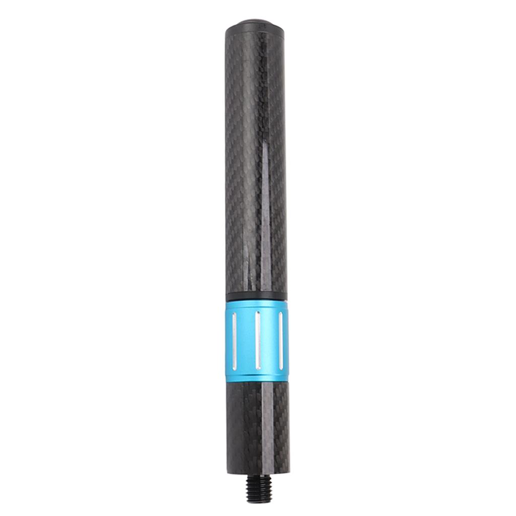 Billiards Pool Cue Extension Carbon Fiber Billiards Stick Telescopic Extension for PERI Black and Blue