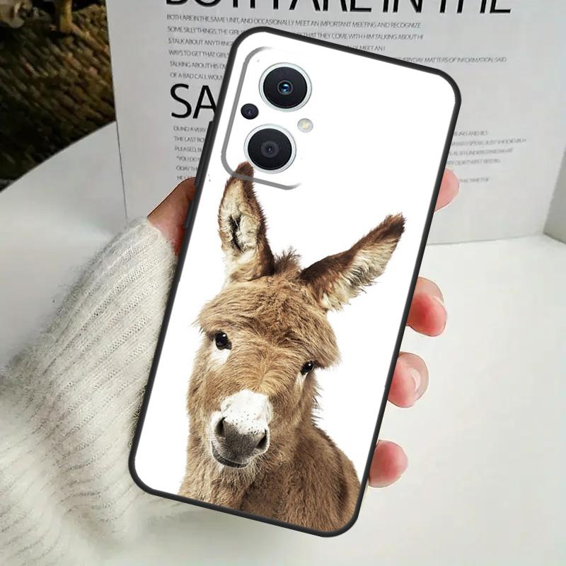 Cute Alpaca Donkey Case For OPPO Reno 13F 14F 12F 10 11 12 13 14 Pro 8T 7 8 Lite OPPO Find X6 X5 X8 X9 Pro Cover