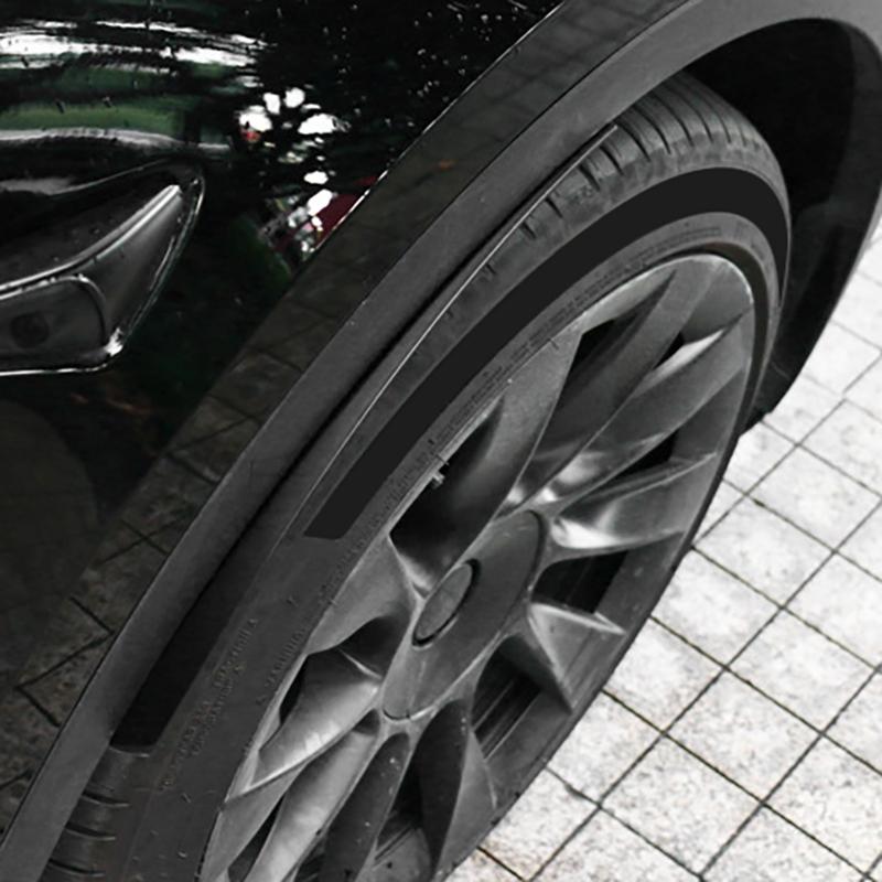 Front+Rear Car Wheel Eyebrow Fender Mudguard Mud Flap Splash Guard for Tesla Model
