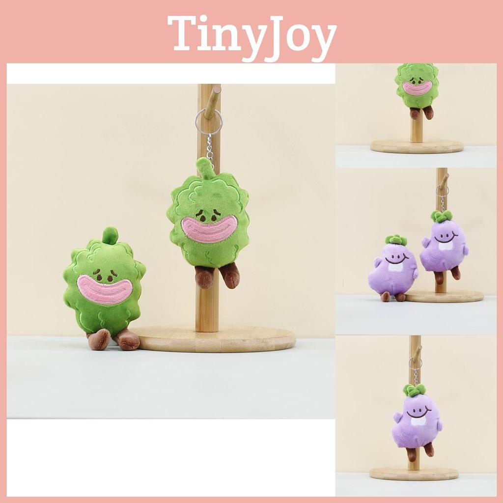 Cute Adorable Vegetable Plush Toy Eggplant And Bitter Melon Keychain Doll Accessory