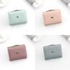 Ladies Wallet Short Card Holder Pu Material With Heart Pattern For Daily Use