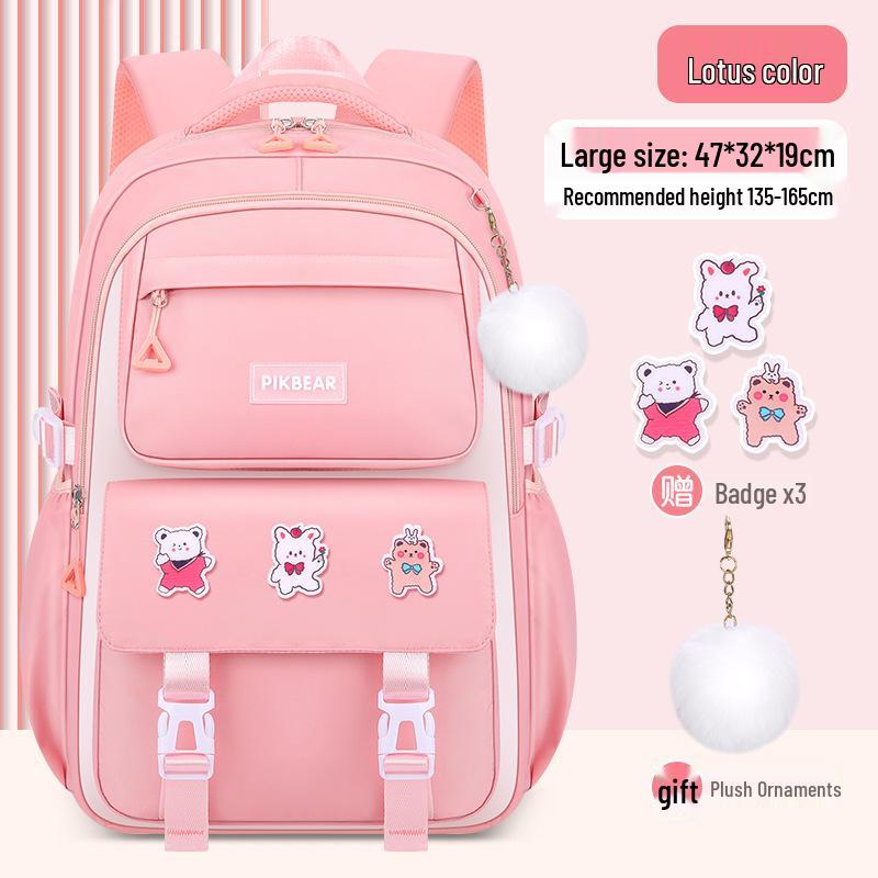 Rucksack mit großem Fassungsvermögen und wasserabweisend für Grundschulmädchen - Leichtes, lastreduzierendes 3-teiliges Set