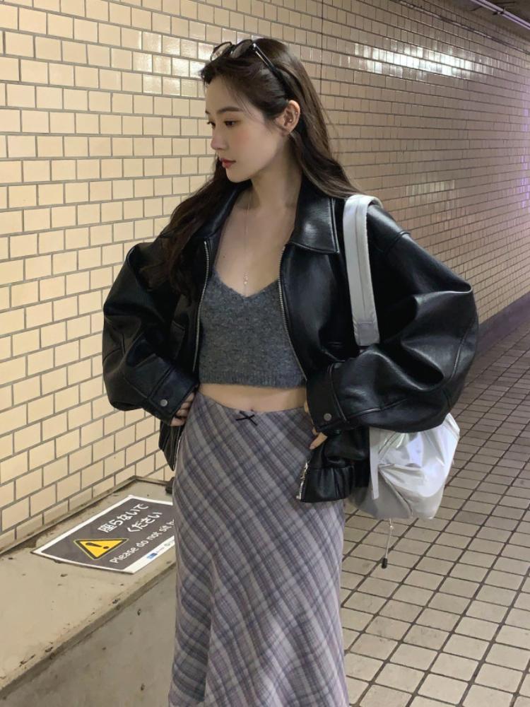 Harajuku Chic Frühling Elegante Lange Rock Frauen Französisch Plaid Retro A-Linie Süße Kleidung Weibliche Vintage Hohe Taille Casual Midi Röcke