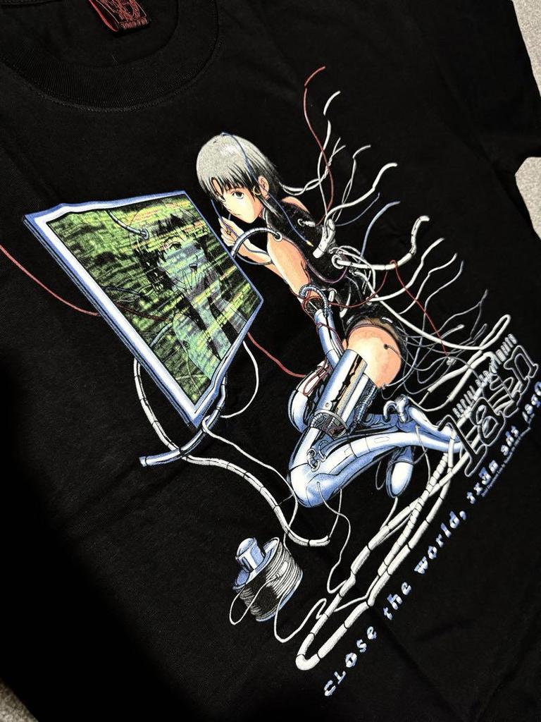 [USED] serial experiments lain T-shirt black XL Sorayama