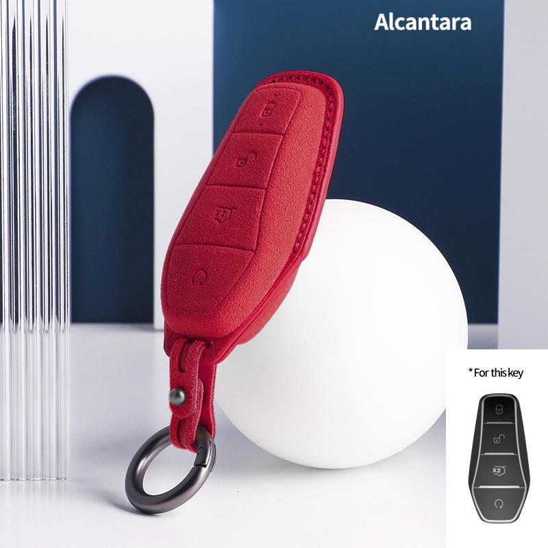 Made for Alcantara Car Remote Key Case Bag For BYD Qin Han Tang Song pro plus MAX Ev Atto 3e2 Seal dolphin frigate07 Destroyer05