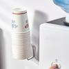 Wandmontierter Edelstahl-Einwegbecherhalter für Wasserspender, Stanzfreies Aufbewahrungsregal für Papierbecher, Küchenorganizer
