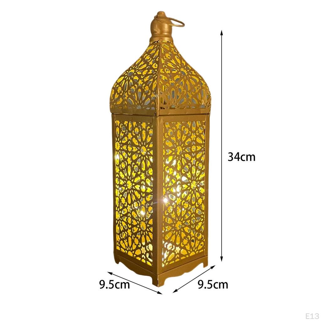 Portable Candle Lantern Home Decor with LED Fairy Lights Hanging