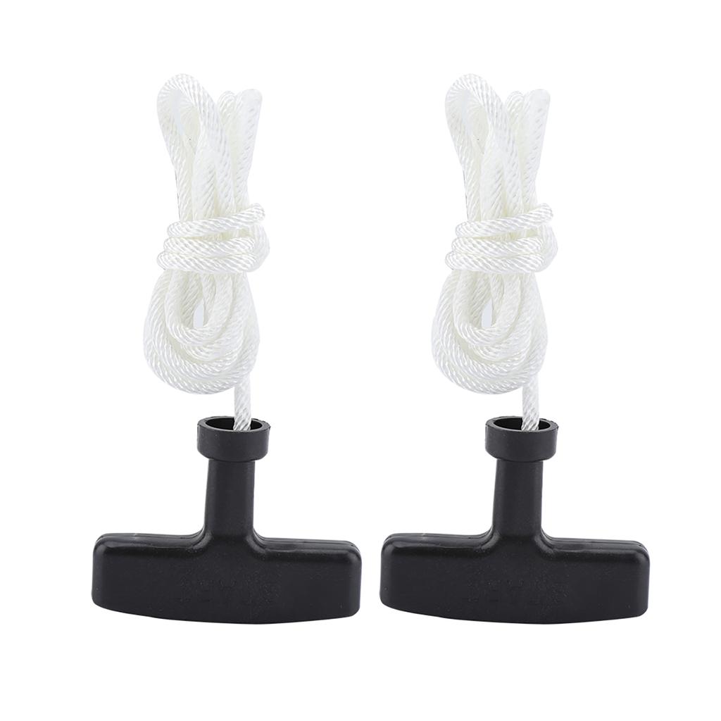 2pcs Lawnmower Recoil Pull Starter Handle 1.5m Cord Rope Mower Accessories