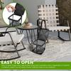 Portable Trash Can Holder Adjustable Height Camping Trash Can with Hinged Lid for Home Kitchen Party Camping Outdoor Use