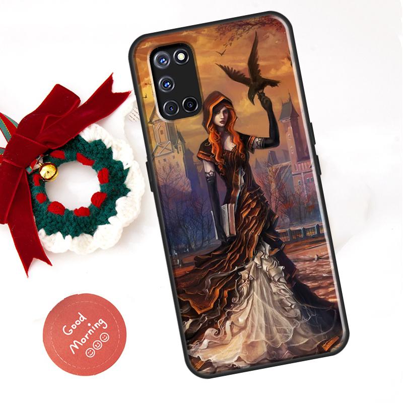 Halloween Moon Witch Horror Coque For OPPO A94 A74 A54 A5 A9 A31 A53 A53S A52 A72 A83 A91 A1K A15 A3S A5S Case Cover