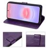 Coque pour Samsung Galaxy A37 5G, Protection Cuir Synthétique Antichoc Violet Foncé Motif Papillon