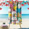 Cute Cartoon Animals Colorful Print Beach Towel Quick-drying for Travel Outdoor Sports Jogging Beach and Swimming