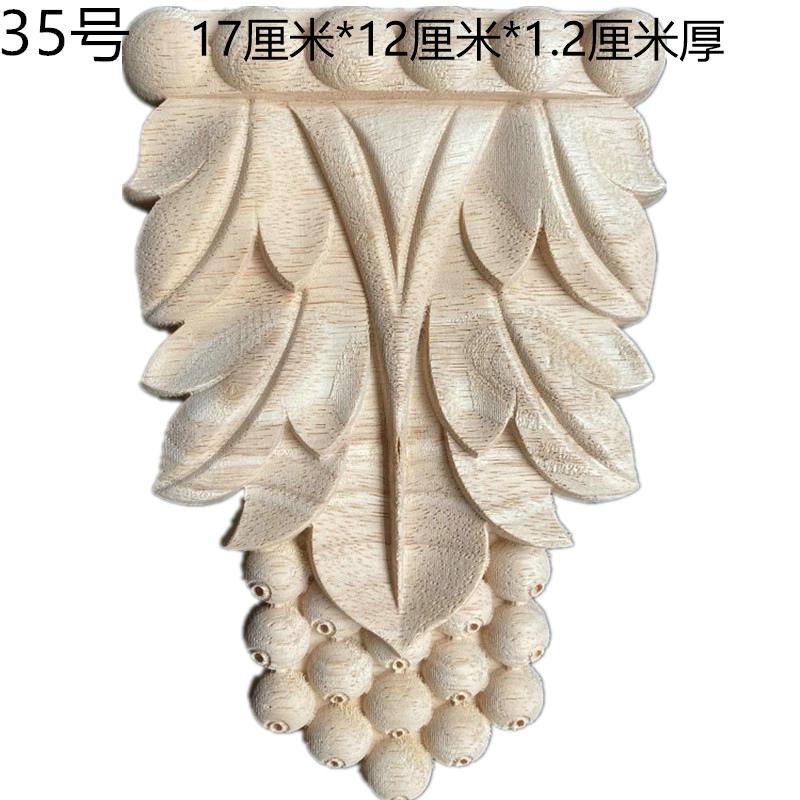 Europäische Massivholz-Schnitzerei-Applikation: Dekorative Blumen Schleife für Wände & Möbel