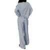 Women's Striped 2 Piece Set with Long Sleeve Top and High Waisted Pants