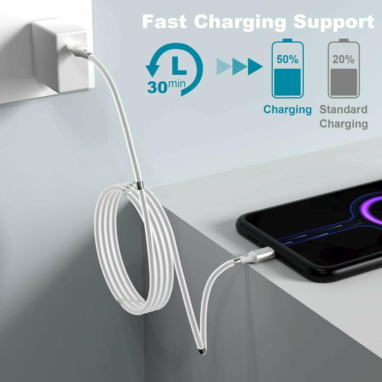 

1m 2.4A Fast Charging Cable Magnetic Storage USB-C to USB-C 60W Data Cord A
