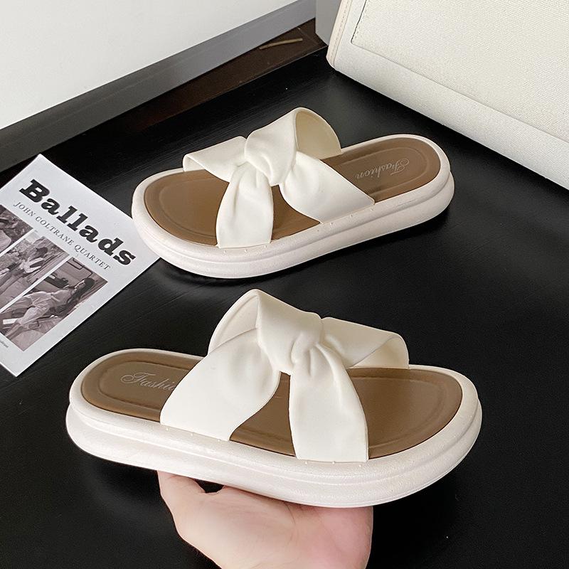 

Korean Style Women s One-Strap Flat Heel Summer Slippers 38-39 [Run Small, Size Up]