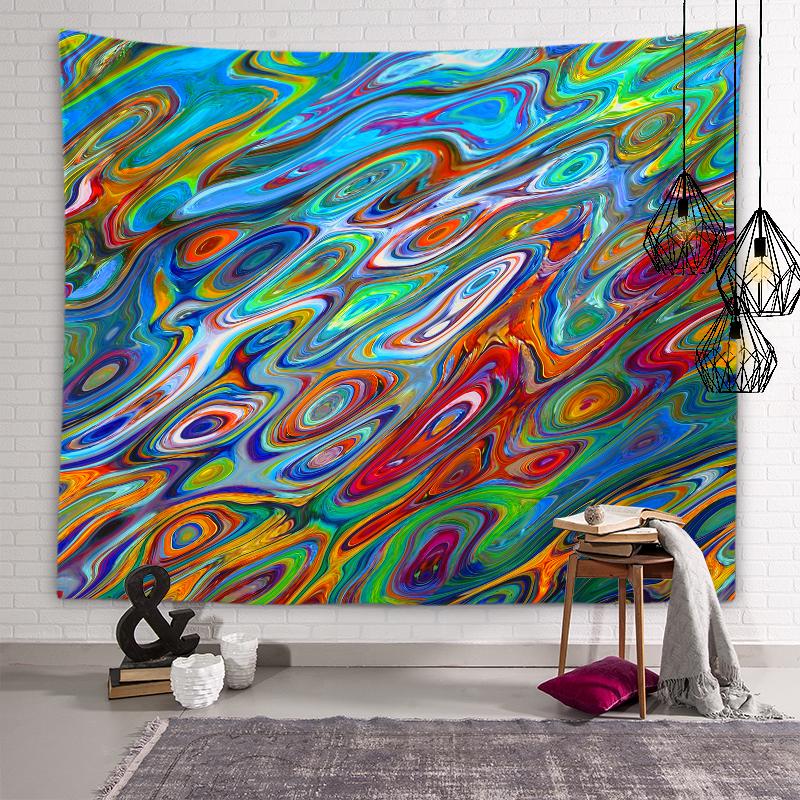 Tapiserie cu personalitate, geometrie psihedelică, hippie, boho, decor artă de perete, camera de zi, dormitor, decor acasă, tapiserie