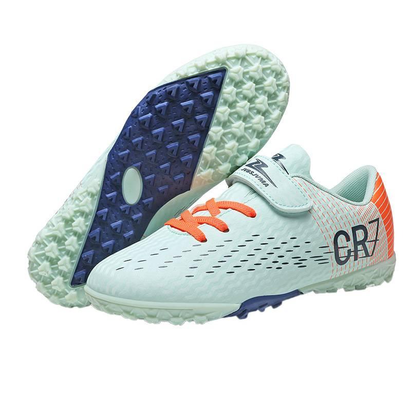 Youth Football Shoes Boys Girls Ag Long Nails Tf Shredded Nails Children Students Velcro Training Sneakers