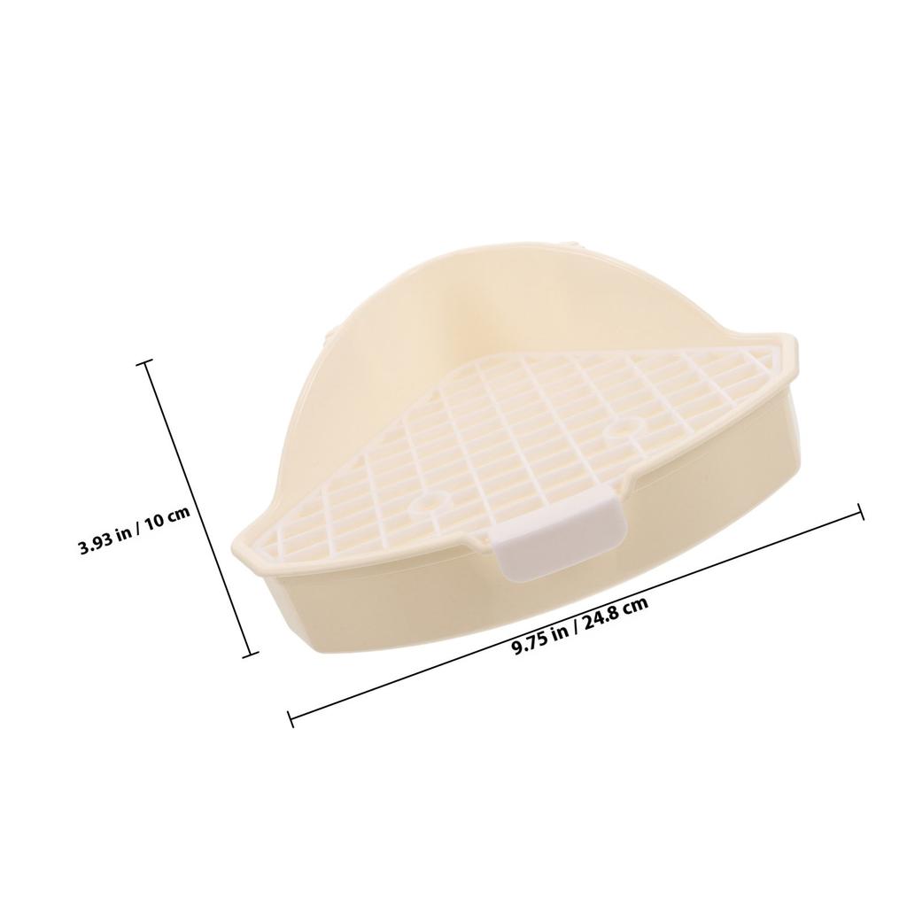 Triangular Corner Rabbit Litter Box for Small Animals Plastic Pet Toilet Potty Trainer Guinea Pig Chinchilla Ferret Rat Hamster