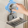 No-Drill Wall - Mounted Soap Storage  Shelf Bathroom with Suction Cup Soap Storage Rack Toilet Drain Box Wall-mounted Household