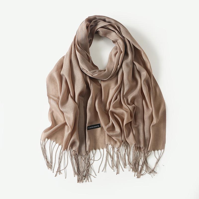 Annual Meeting Cashmere Feel Scarf: Lightweight 100g Solid Color Gift for Men & Women - Autumn/Winter Warm Shawl